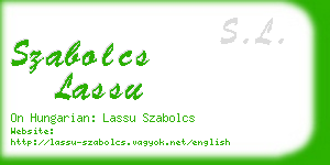 szabolcs lassu business card